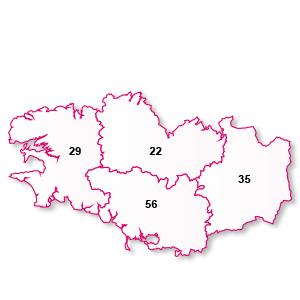 carte de la région Bretagne