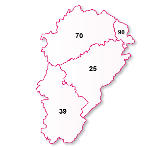 carte de la région Franche-Comté