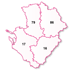 carte de la région Poitou-Charentes