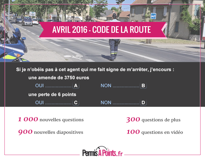 nouvelle épreuve du code de la route en avril 2016