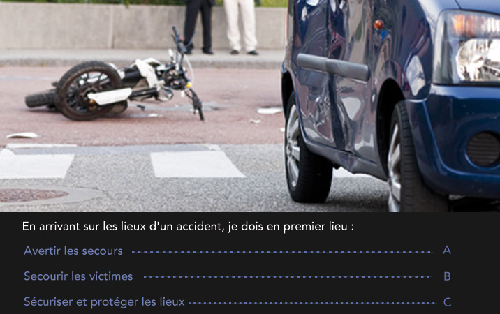 Premier geste sur un lieu d'accident 