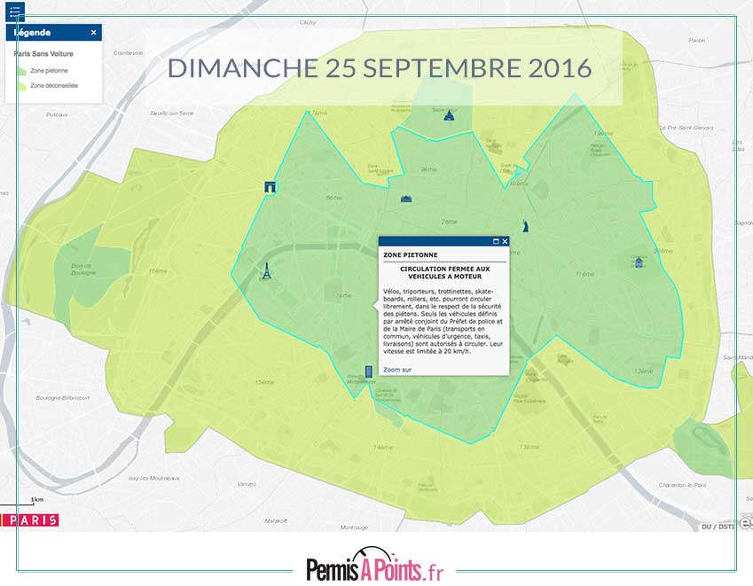 carte paris zone sans voiture 