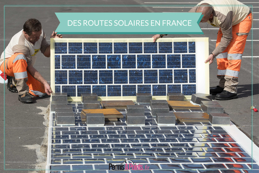 Début de la construction des premières routes solaires en France