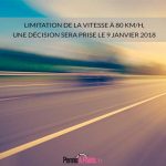 Limitation de la vitesse à 80 km/h, une décision sera prise le 9 janvier 2018