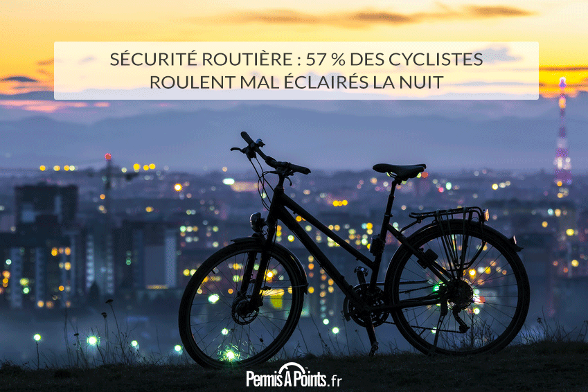 Sécurité routière : 57 % des cyclistes roulent mal éclairés la nuit