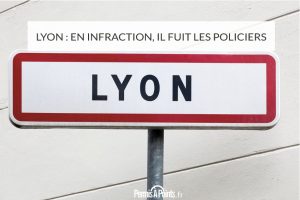 Lyon : en infraction, il fuit les policiers