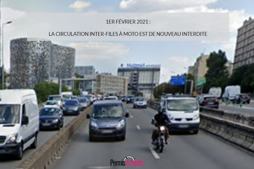 1er février 2021 : la circulation inter-files à moto est de nouveau interdite